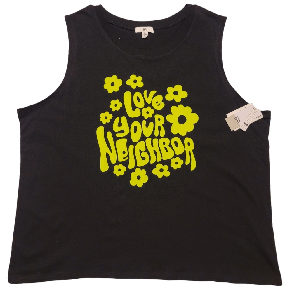 BP. Love Your Neighbor Muscle Tank Top